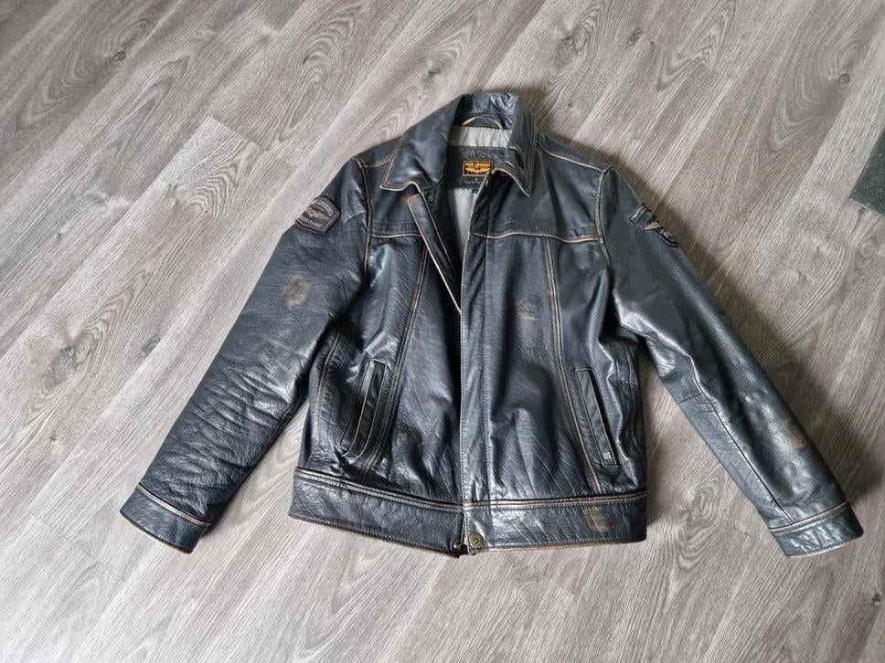PME Legend lederen jas, Kleding | Heren, Maat 52/54 (L), Onbekend, Zwart, Ophalen of Verzenden