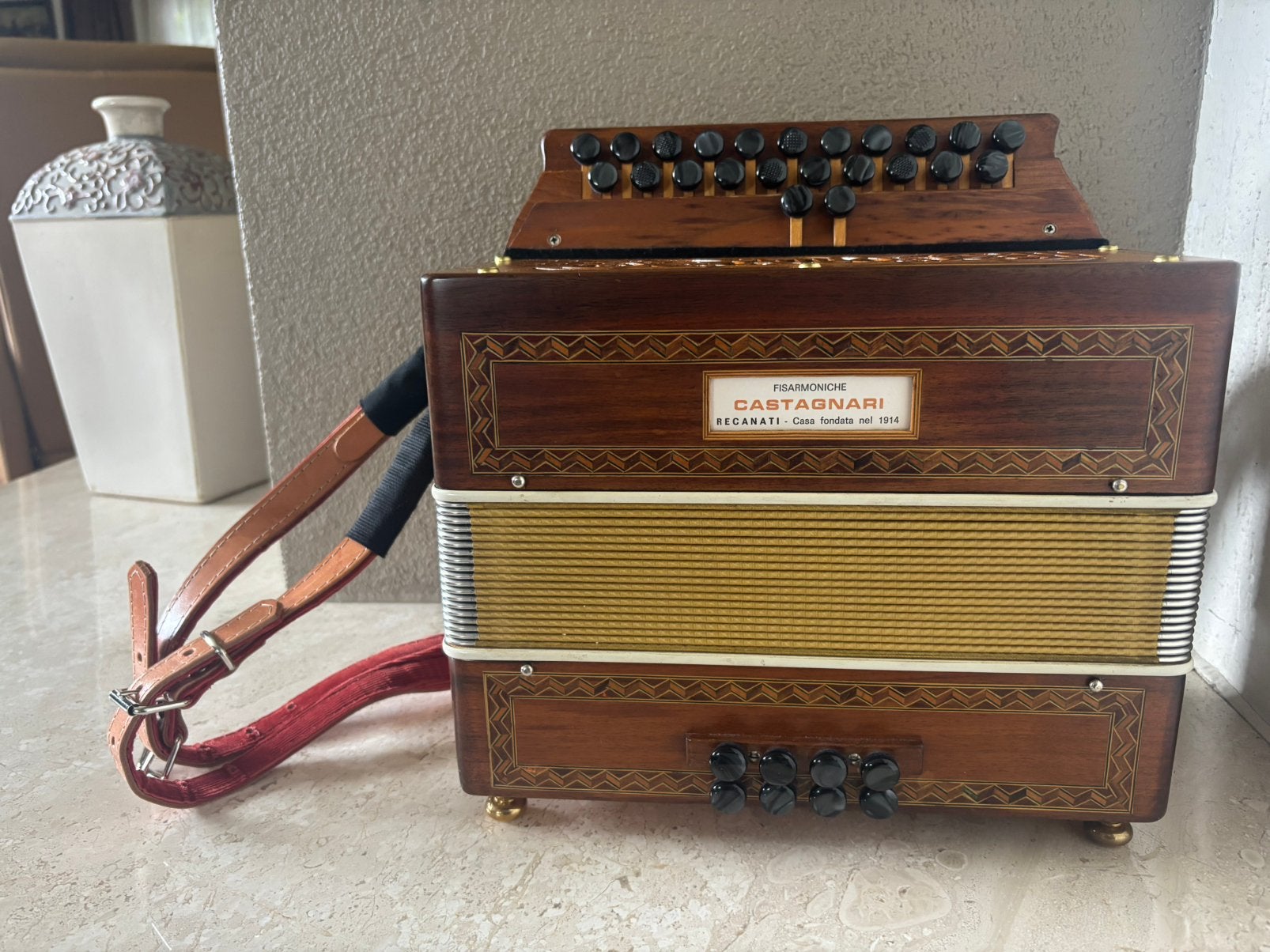 Castagnari GC trekharmonica, Ophalen of Verzenden, Gebruikt, Knopaccordeon, Overige merken