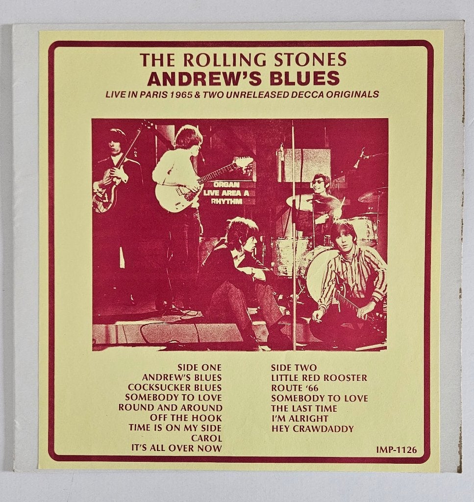 Rolling stones Andrew's Blues  IMP 1126 lp, Cd's en Dvd's, Limited edition, Ophalen of Verzenden, Zo goed als nieuw, 12 inch
