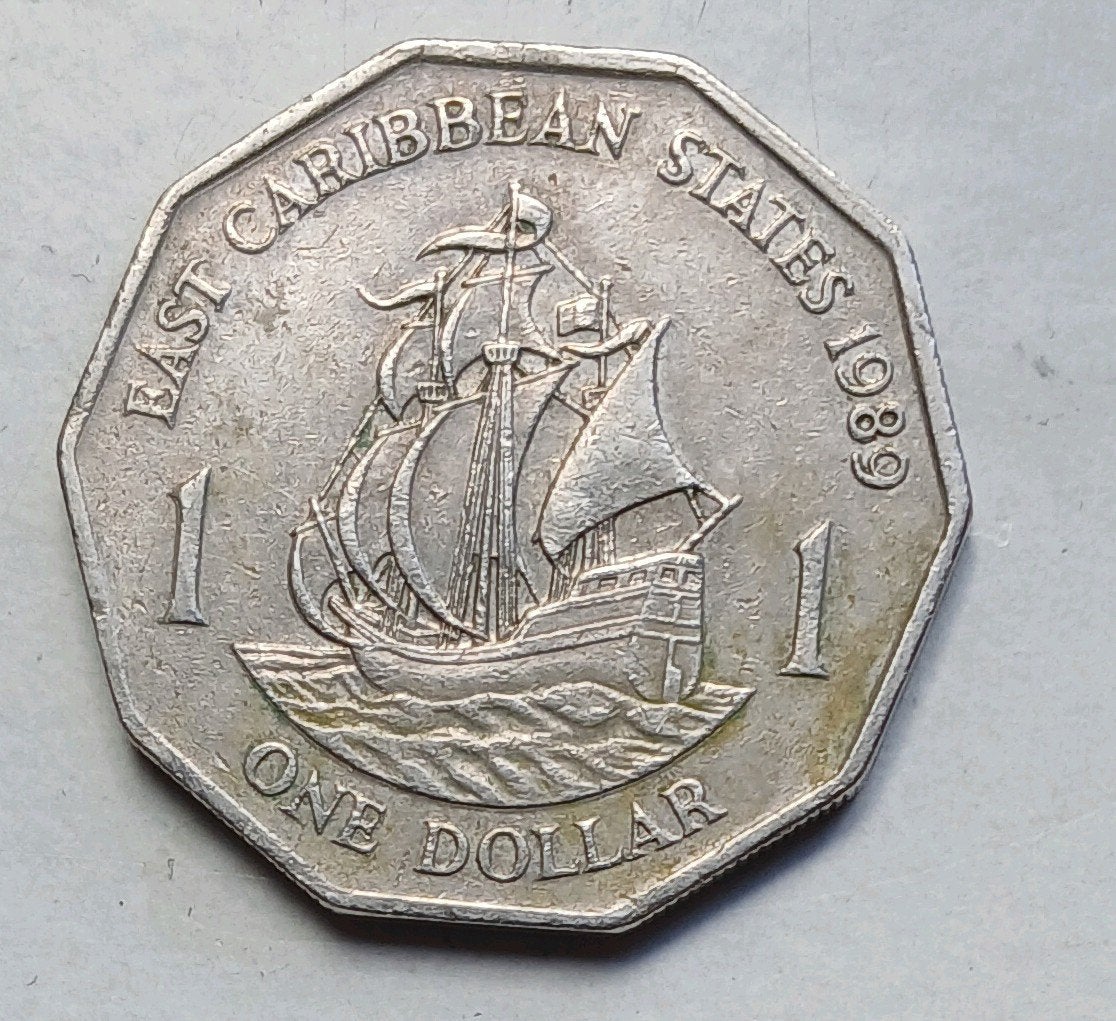 One dollar munt East Caribbean States 1989, Ophalen of Verzenden, Noord-Amerika