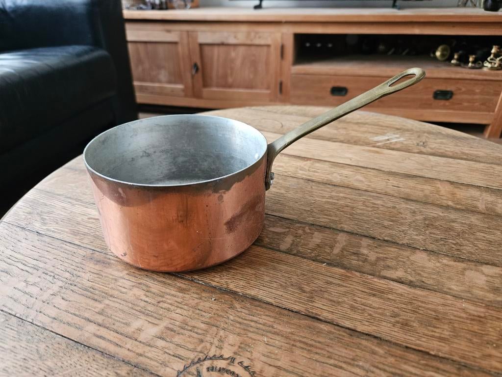 Vintage Koperen Steelpan Tournus France Ø 14 cm, Ophalen of Verzenden