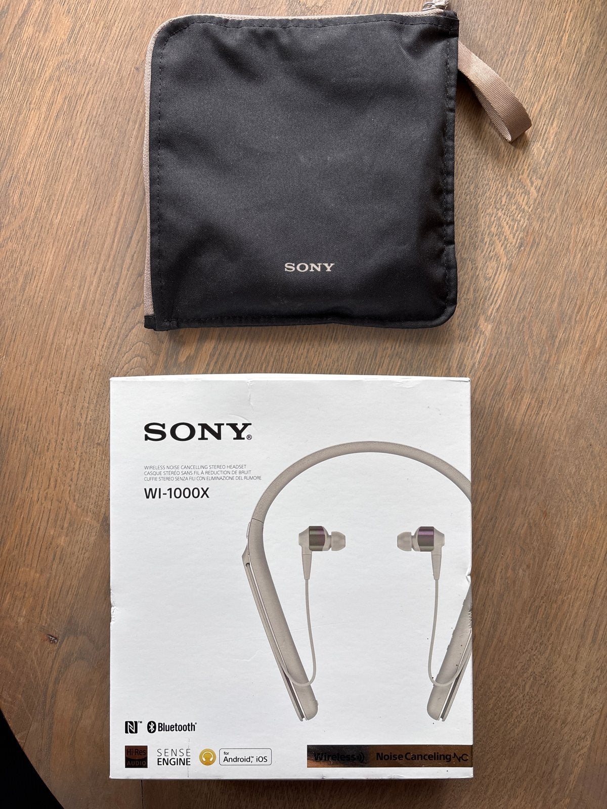 Sony Draadloze Noise Cancelling Stereo Headset WI-1000X, Audio, Tv en Foto, Koptelefoons, Zo goed als nieuw, Sony, Draadloos, Ophalen of Verzenden
