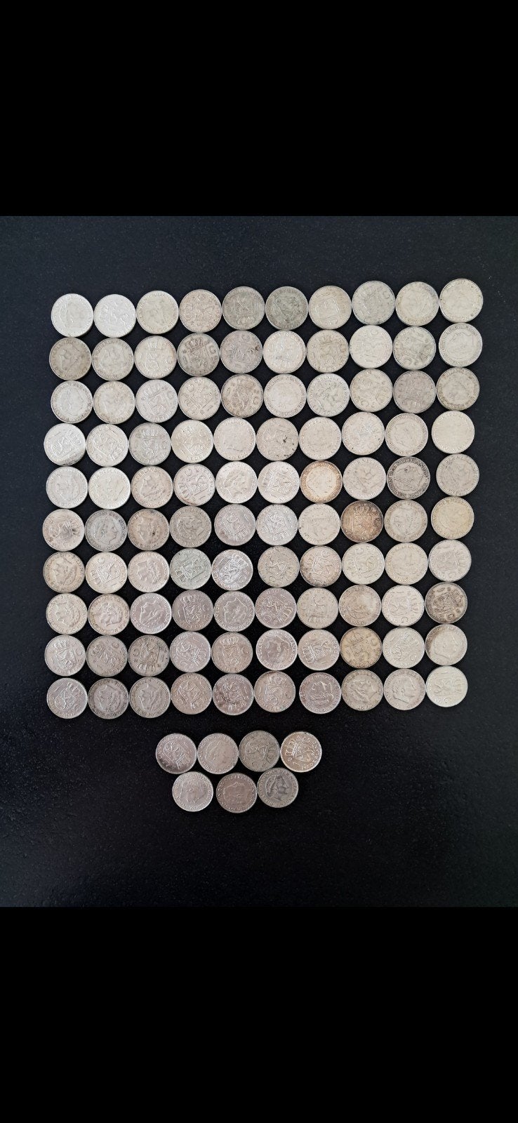 Zilveren Guldens Juliana - 1500 gram netto zilvergewicht, Postzegels en Munten, Munten | Nederland, Ophalen of Verzenden, Koningin Juliana