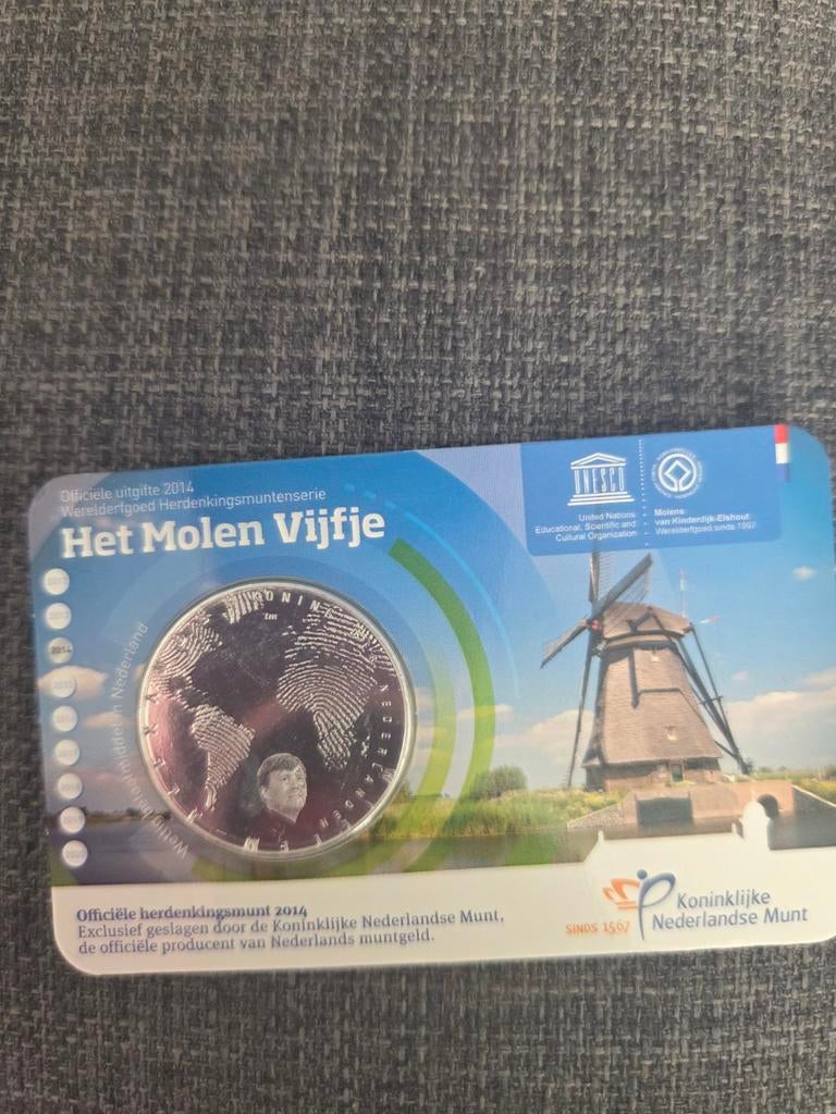 Het Molen Vijfje 2014 herdenkingsmunt, Ophalen of Verzenden, Euro's, Losse munt