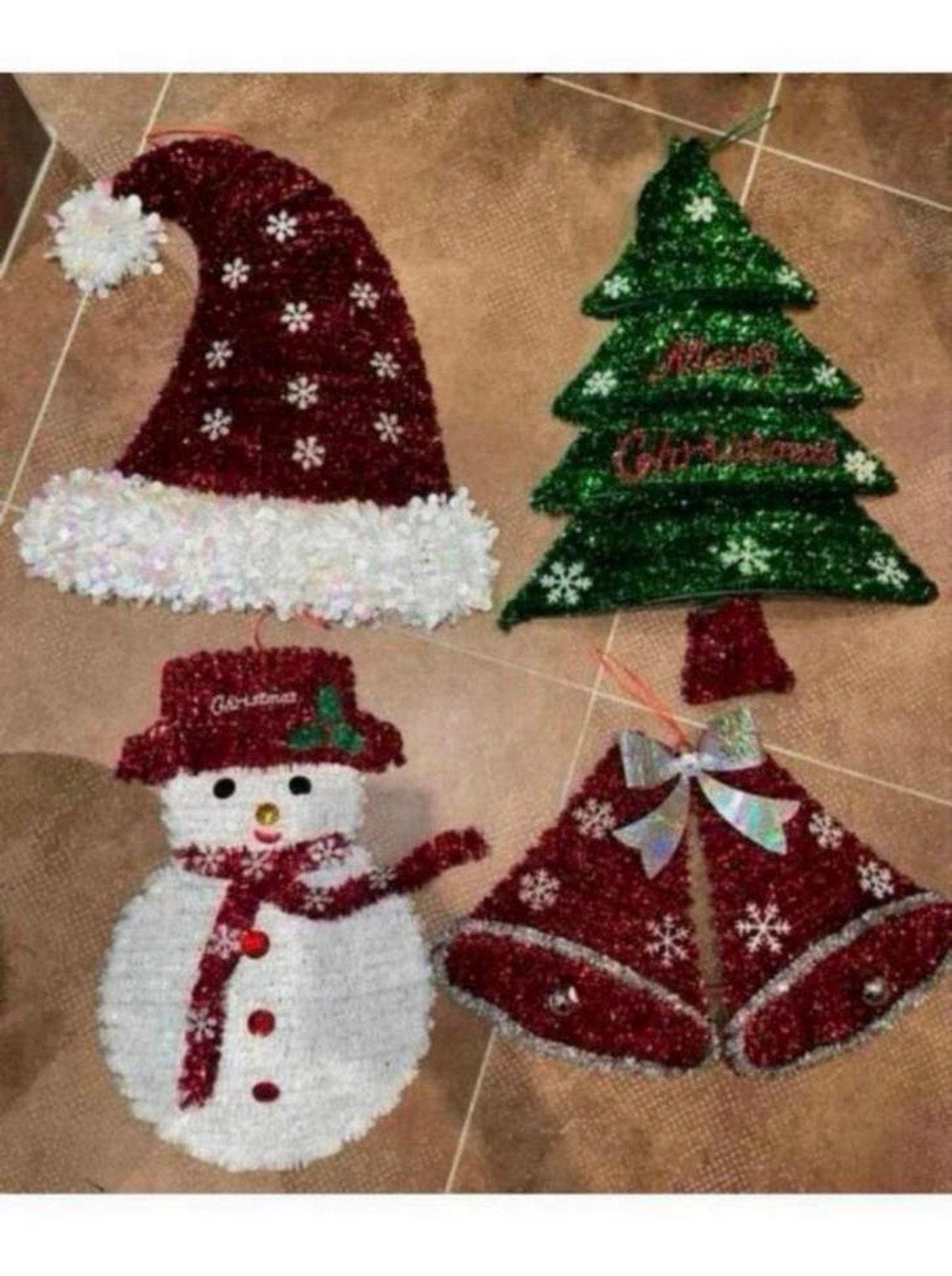 Decoratie kerstboom sneeuwpop kerstmuts kerstbel, Ophalen of Verzenden