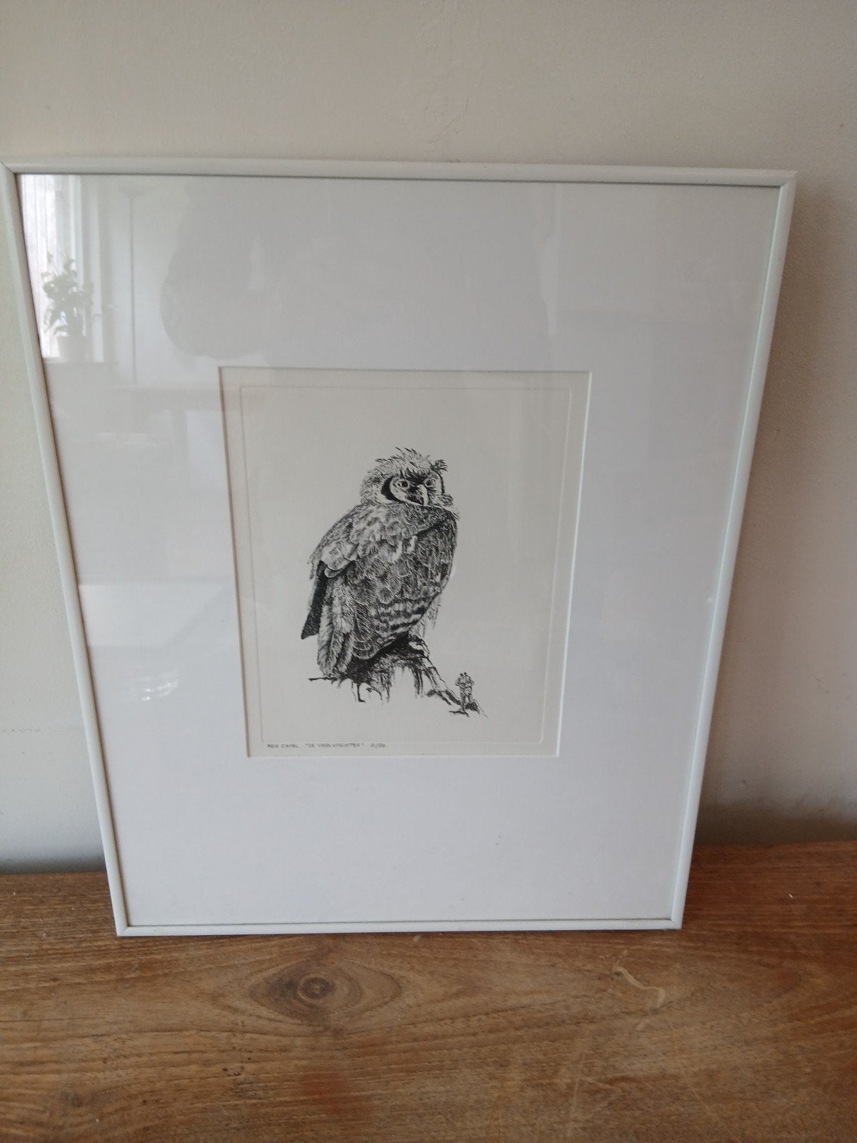 Hein Capel - De Vogelwachter (Ets, gesigneerd, genummerd), Antiek en Kunst, Ophalen, Ingelijst, Flora en Fauna, 1950 - 1999