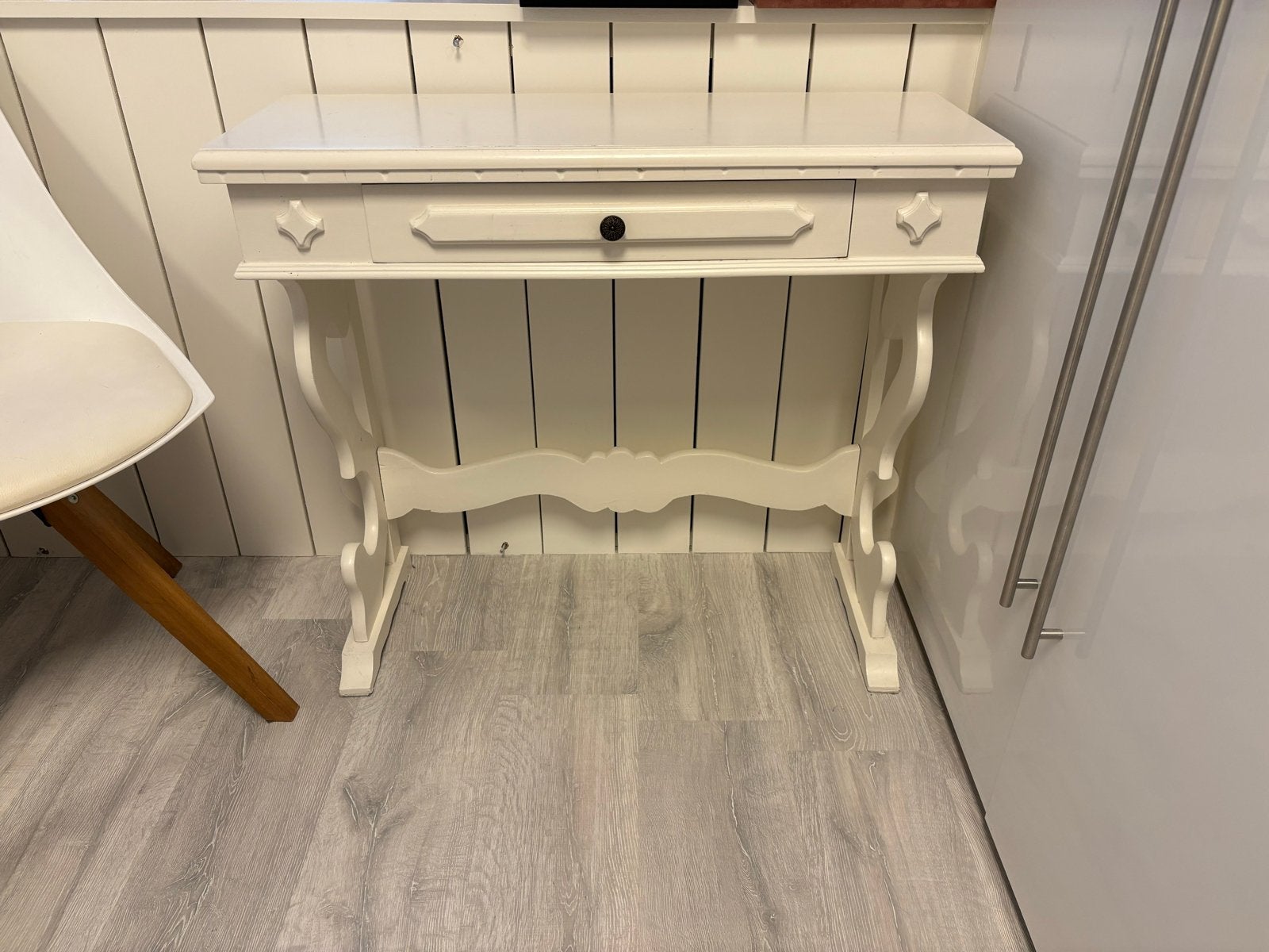 Witte Side Table / Kaptafel - 80x73x30 cm, Ophalen, Gebruikt, 50 tot 100 cm, Minder dan 100 cm