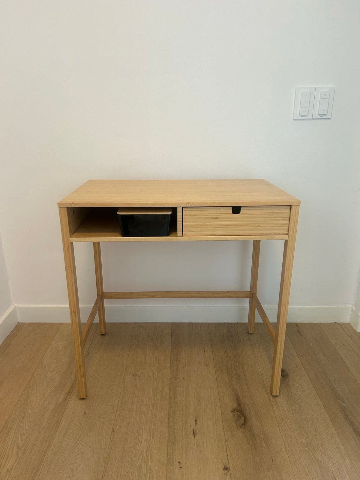 NORDKISA Toilettafel, bamboe, 76x47 cm, Ophalen, Overige typen, Gebruikt, 76 cm