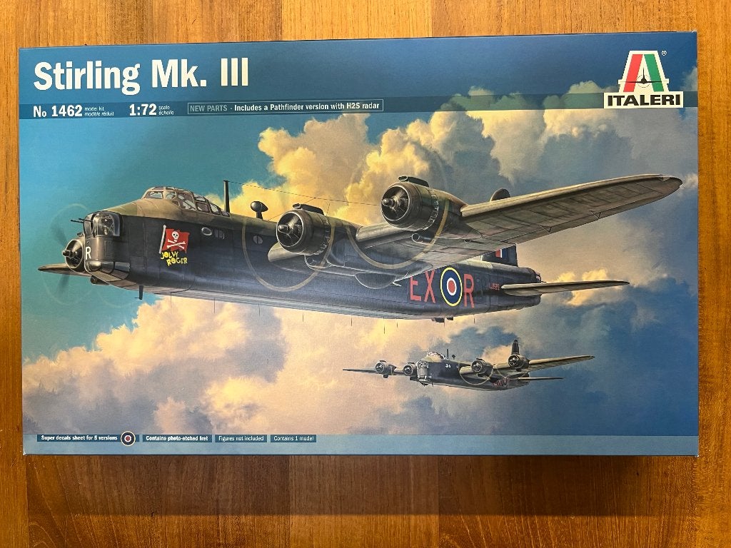 Italeri Stirling Mk. III 1:72 bouwpakket - 1462, Hobby en Vrije tijd, Modelbouw | Vliegtuigen en Helikopters, 1:72 tot 1:144, Italeri