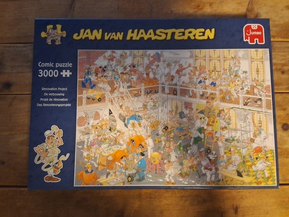 Jan van Haasteren Comic Puzzel - De Verbouwing 3000 stukjes, Hobby en Vrije tijd, Denksport en Puzzels, Ophalen of Verzenden, Meer dan 1500 stukjes