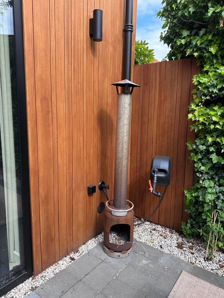 Unieke zelfgemaakte houtkachel voor buiten, Tuin en Terras, Tuinhaarden, Ophalen, Gebruikt