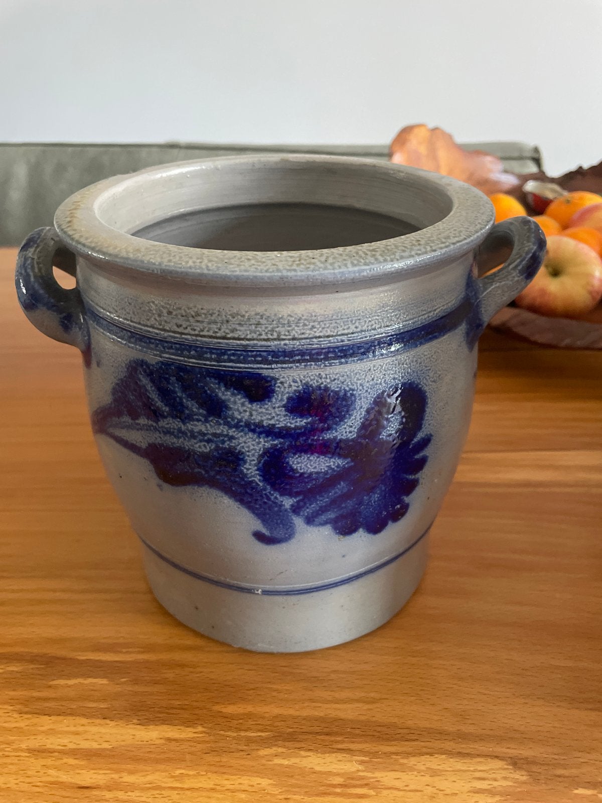 Vintage aardewerk pot met blauw decor, Antiek en Kunst, Antiek | Keramiek en Aardewerk, Ophalen