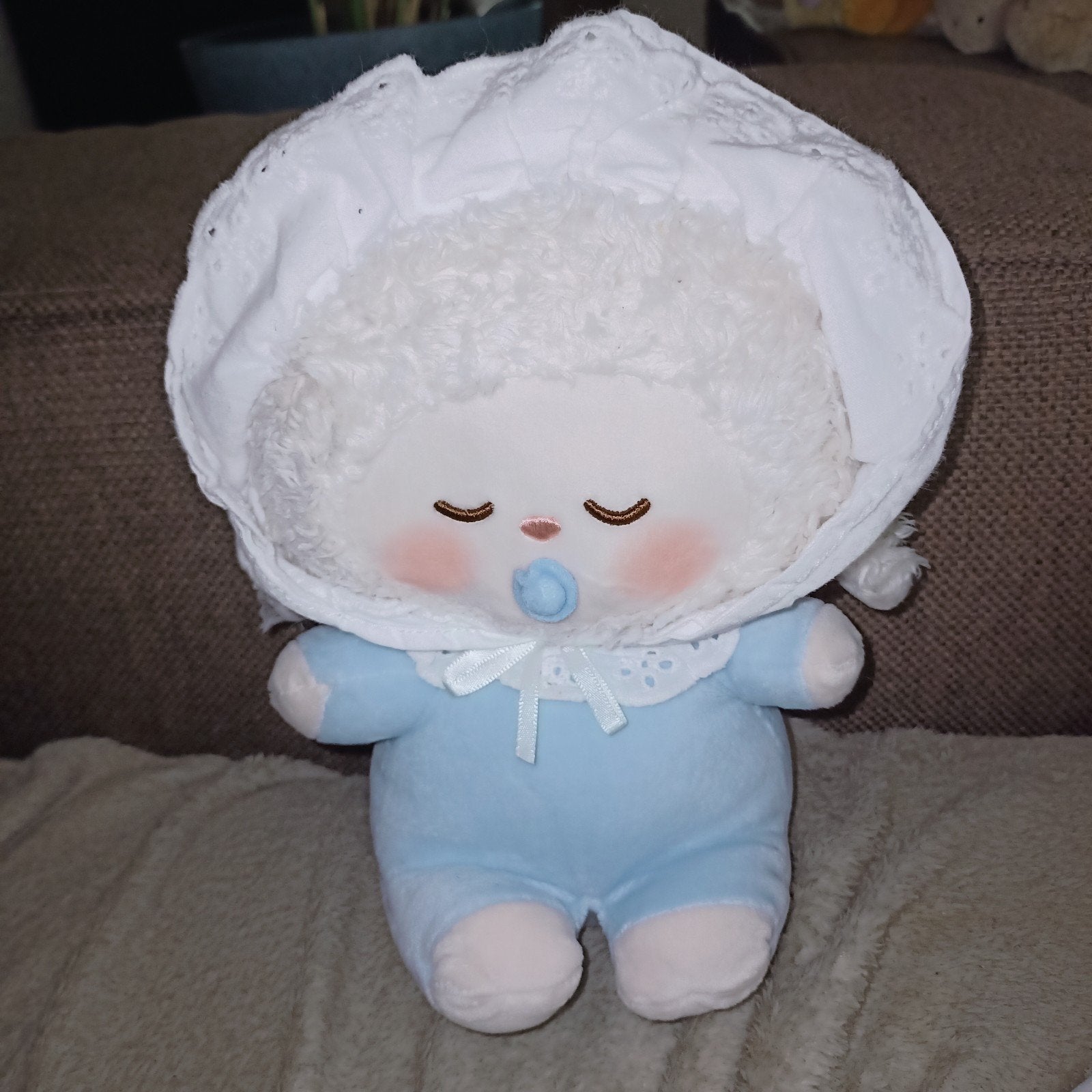 Miniso baby lamb. Blauw wit., Gebruikt, Overige merken, Overige typen, Blauw