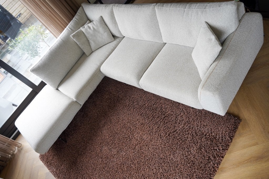 Hoekbank Zico – Passe Partout – Combi Grain Eggshell, Ophalen of Verzenden, Zo goed als nieuw, Stof, Modern, hotel chique, japandi