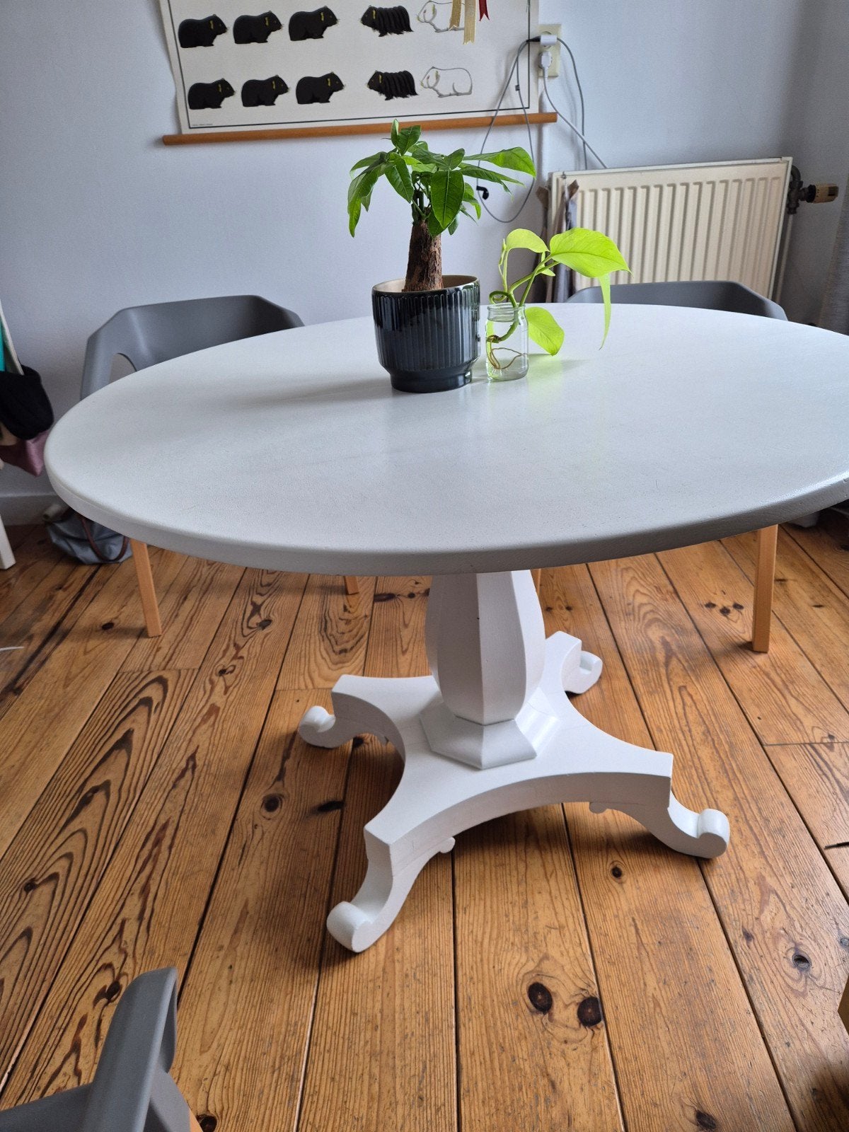 Houten eetkamer/keukentafel, Ophalen