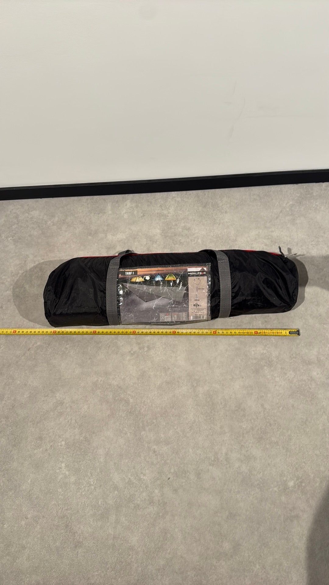 High peak 1 tarp 3x3m1 antraciet, Ophalen of Verzenden, Gebruikt, Tot en met 2