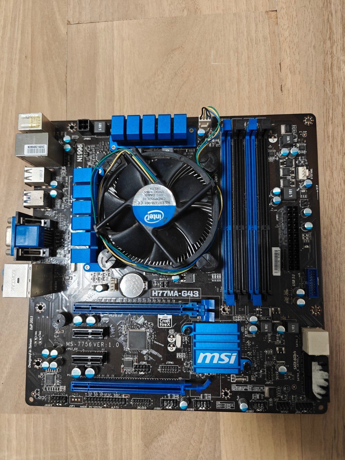 moederbord + Intel Core i7 bundel, Computers en Software, Gebruikt, DDR3, Ophalen of Verzenden, Micro-ATX