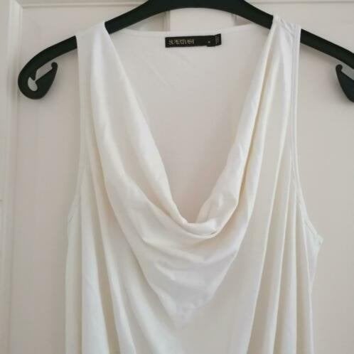 Supertrash top / tuniek in ecru bijzonder materiaal M 34959, Maat 38/40 (M), Supertrash, ., Wit