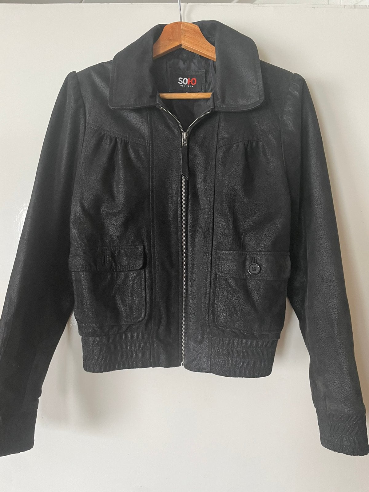 Prachtig  suede leren jack als nieuw, Ophalen of Verzenden, Zo goed als nieuw, Maat 36 (S), Zwart