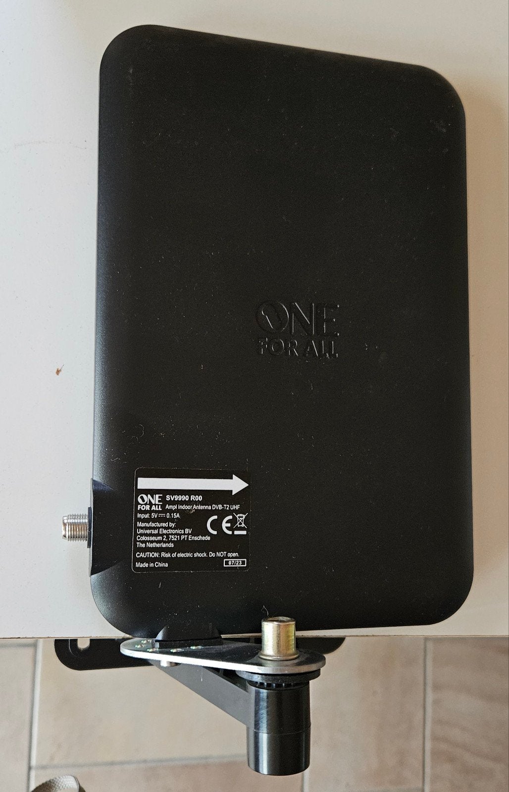 ONE FOR ALL SV9990 R00 DVB-T2 UHF Binnenantenne, Ophalen of Verzenden, Zo goed als nieuw, Antenne
