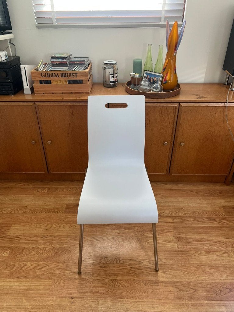 Eettafel stoelen, Huis en Inrichting, Ophalen, Wit, Zo goed als nieuw, Vier