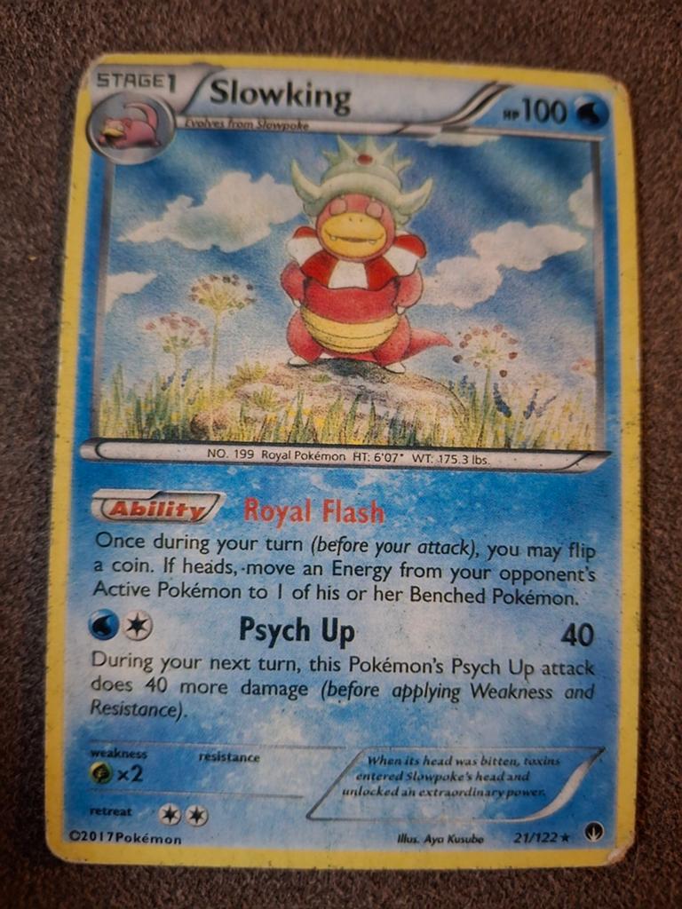 Slowking Pokémon kaart - Royal Flash - Psych Up, Ophalen of Verzenden, Gebruikt, Losse kaart