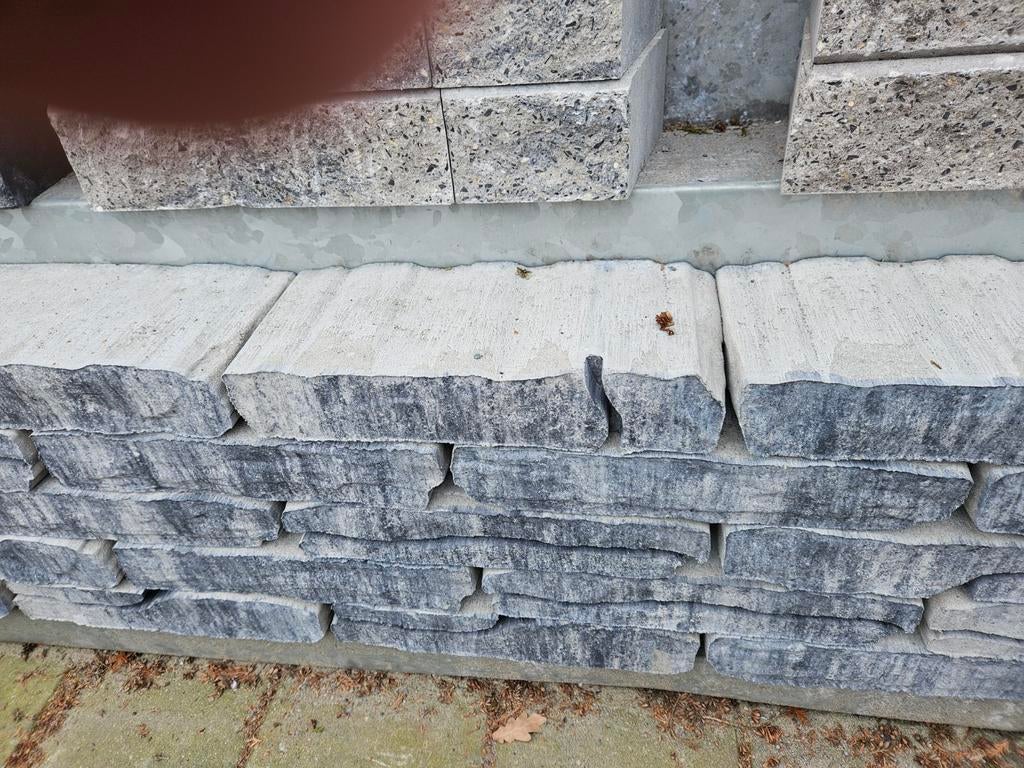 Muurelement grijs antraciet stone walling