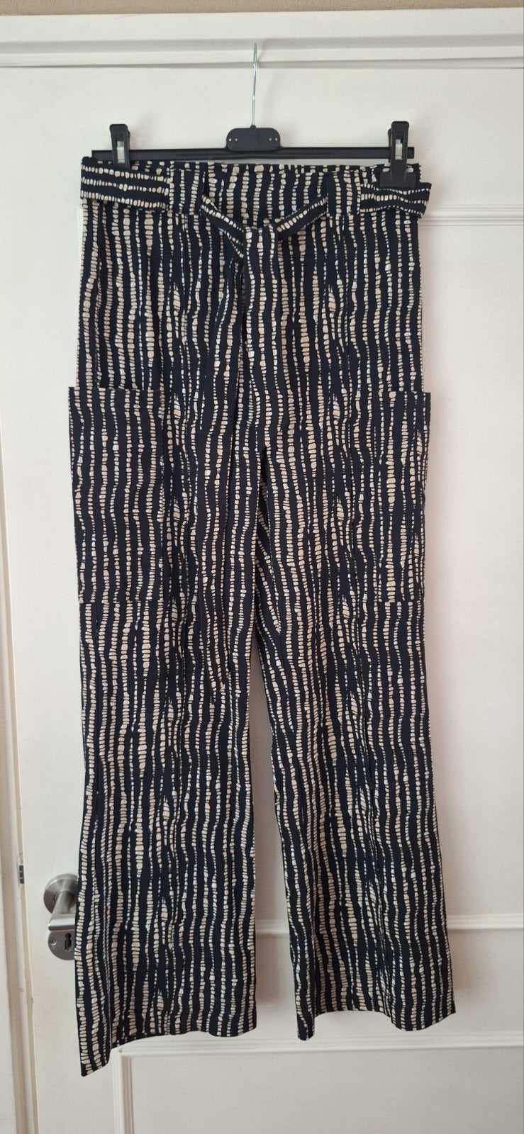 Broek Studio Anneloes, zwart/ zand/ travel, S, als nieuw, Verzenden, Zo goed als nieuw, Maat 36 (S), Lang