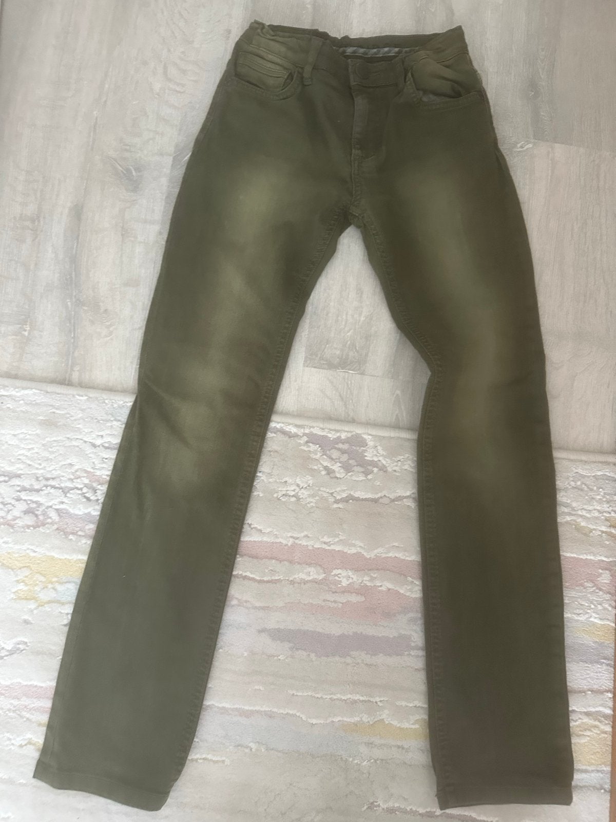 Donkergroene Skinny Fit Spijkerbroek Maat 146, Ophalen of Verzenden, Zo goed als nieuw, Jongen of Meisje, Broek