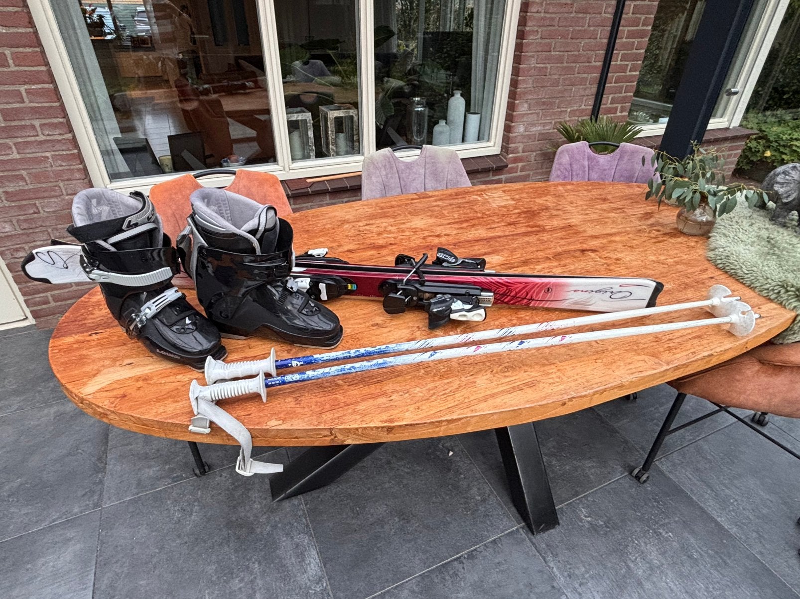 Carving skis 150 cm en skischoenen maat 40-41, Ophalen, 140 tot 160 cm, Gebruikt, Salomon