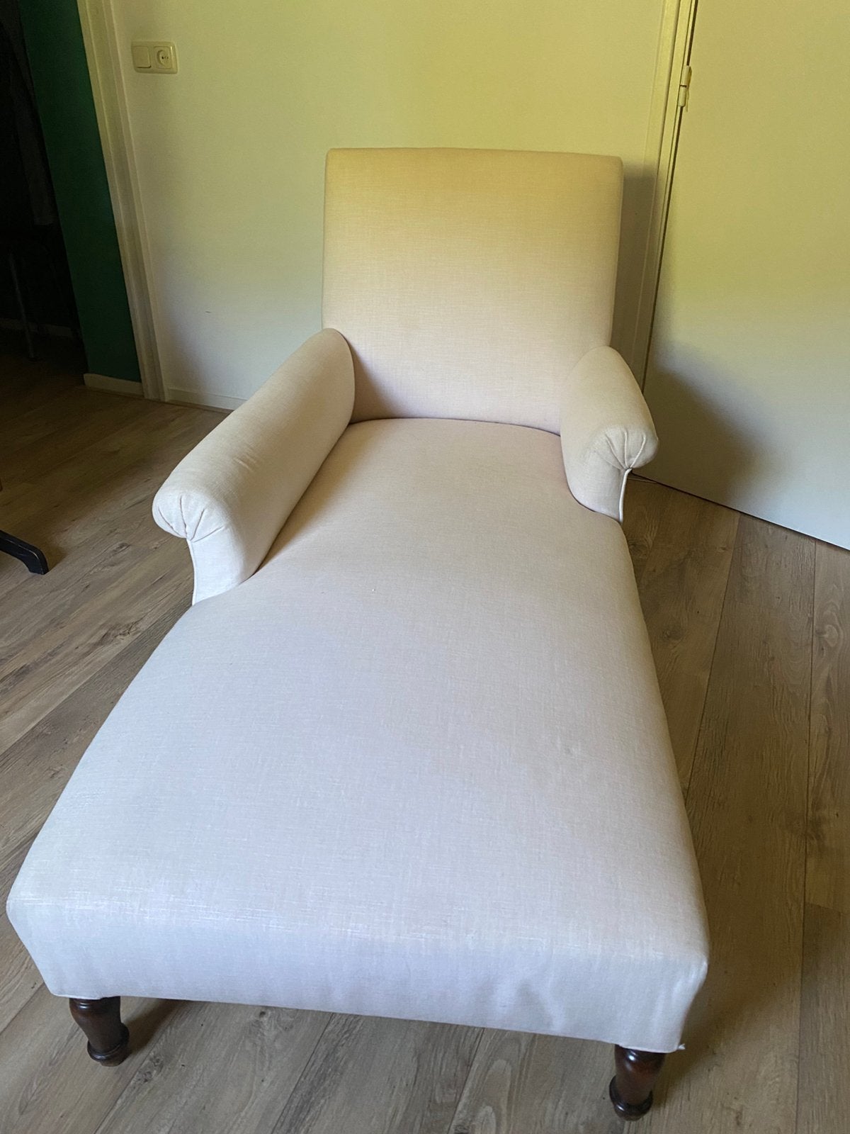Antieke franse chaise longue, Ophalen, Eenpersoons, Zo goed als nieuw, Minder dan 150 cm