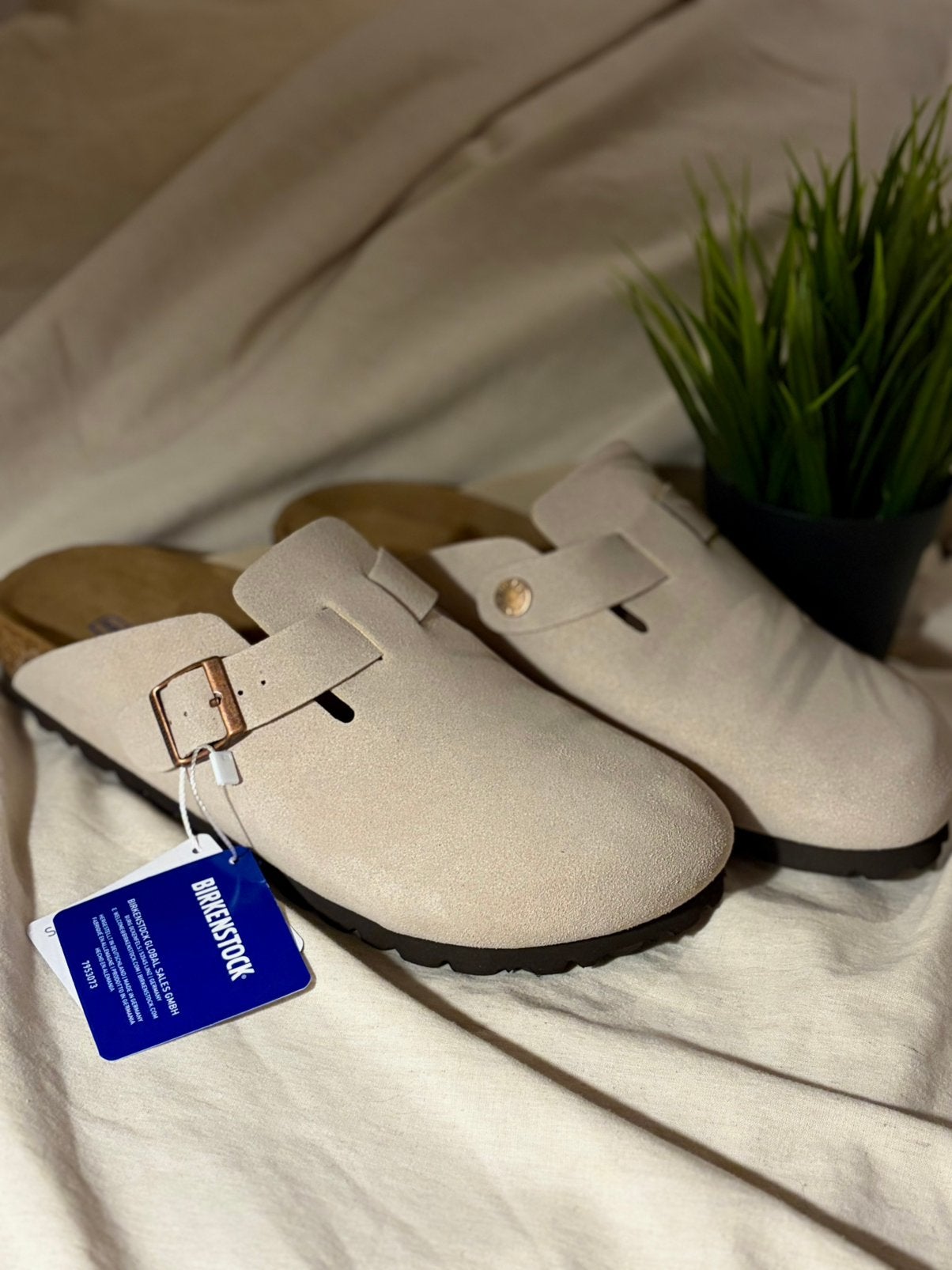 Birkenstock Boston maat 39, Kleding | Dames, Beige, Ophalen of Verzenden, Zo goed als nieuw, Pantoffels of Sloffen