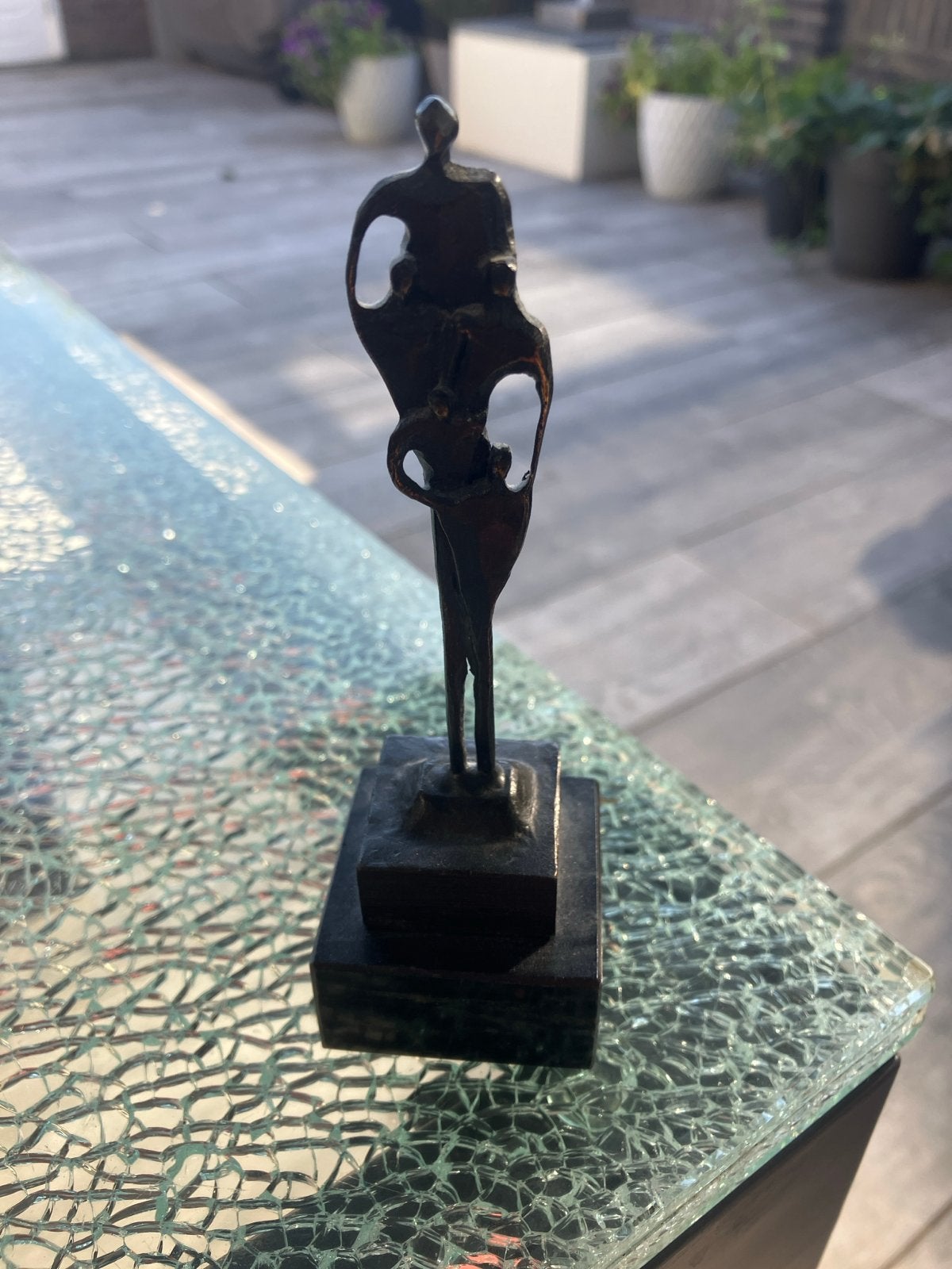 Bronzen sculptuur 'Familie' - Modern kunstbeeld, Ophalen of Verzenden