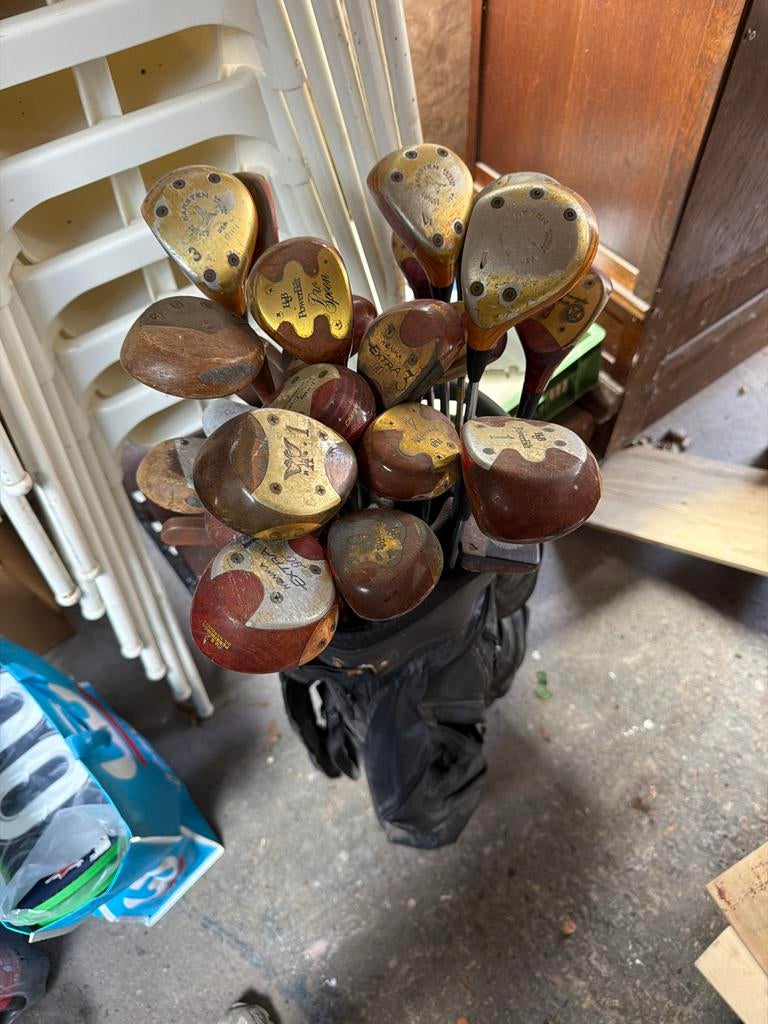 Vintage Golfclubs Set - Houten Woods en IJzers, Sport en Fitness, Golf, Ophalen, Gebruikt, Set, Overige merken