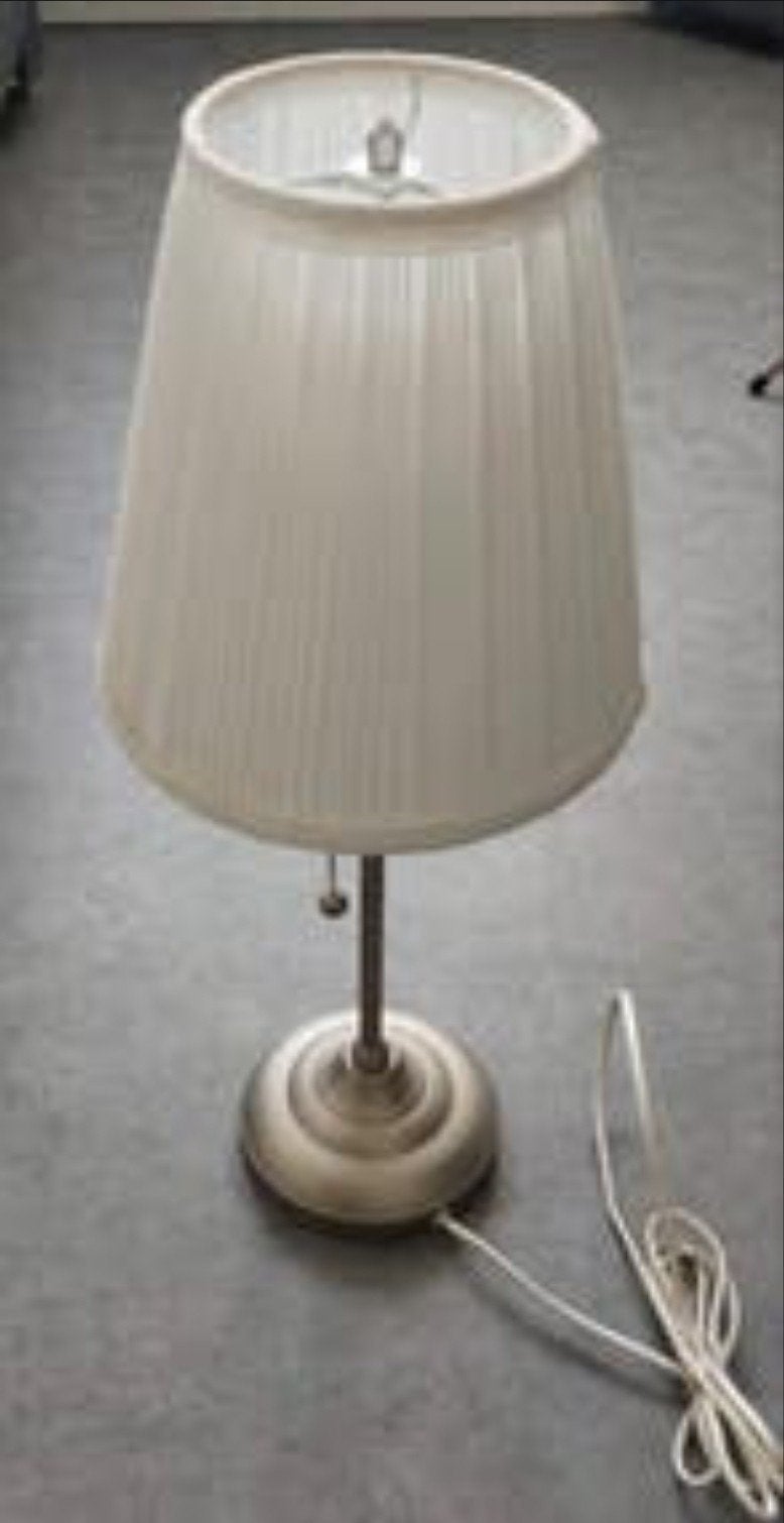 IKEA Årstid tafellamp, vernikkeld/wit, 55 cm hoog, Wit, Ophalen of Verzenden, IKEA