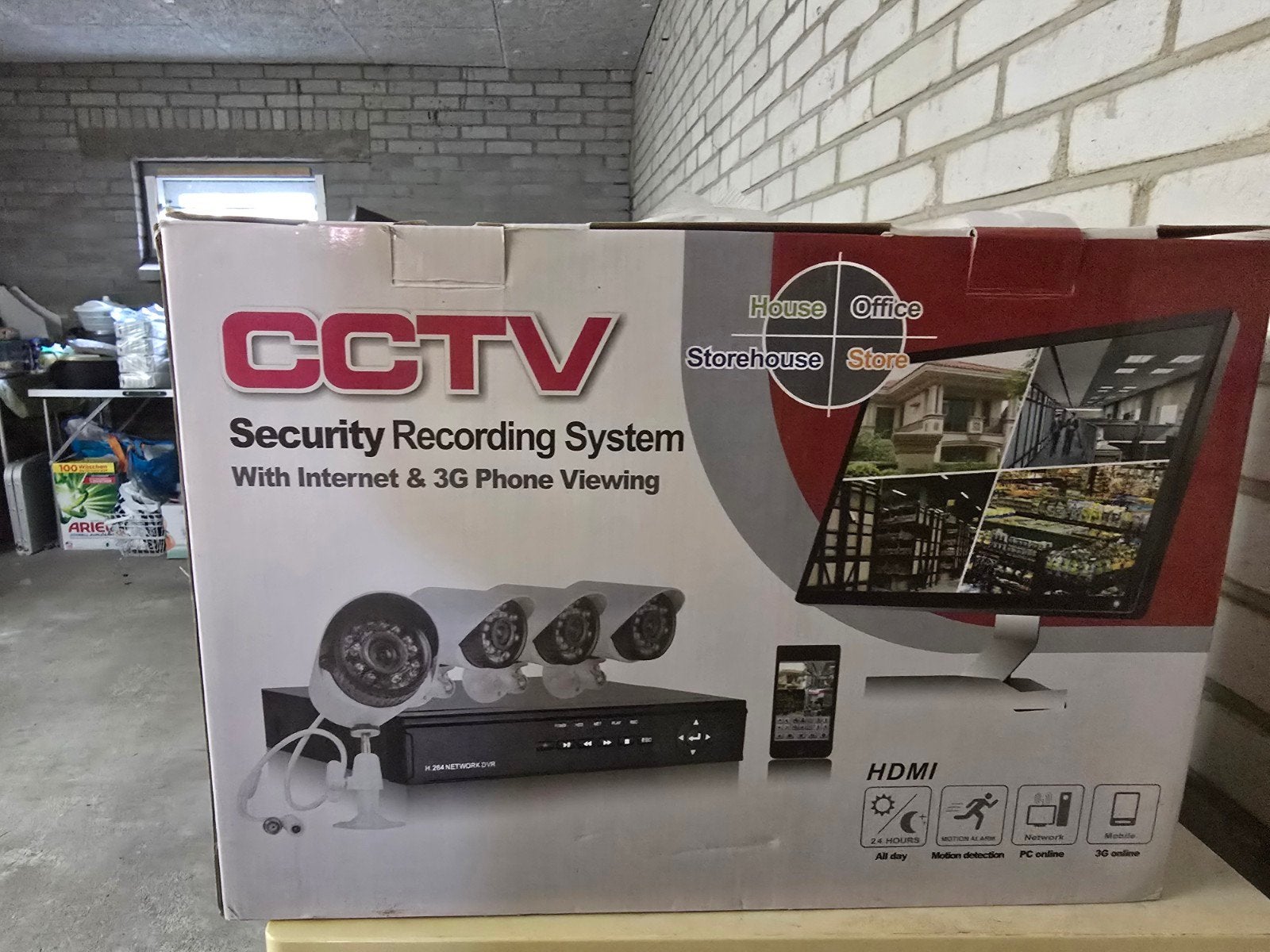 CCTV Beveiligingssysteem met 4 camera's voor huis/kantoor, Ophalen of Verzenden