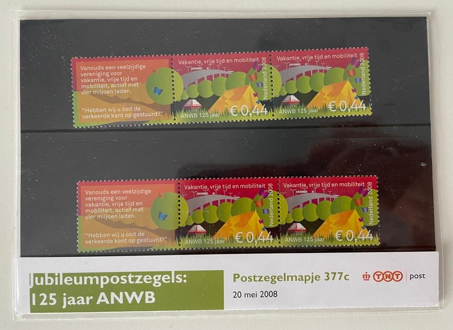 Postzegelmapje 377c ANWB 125 jaar, Postzegels en Munten, Postzegels | Nederland, Ophalen of Verzenden, Na 1940, Postfris