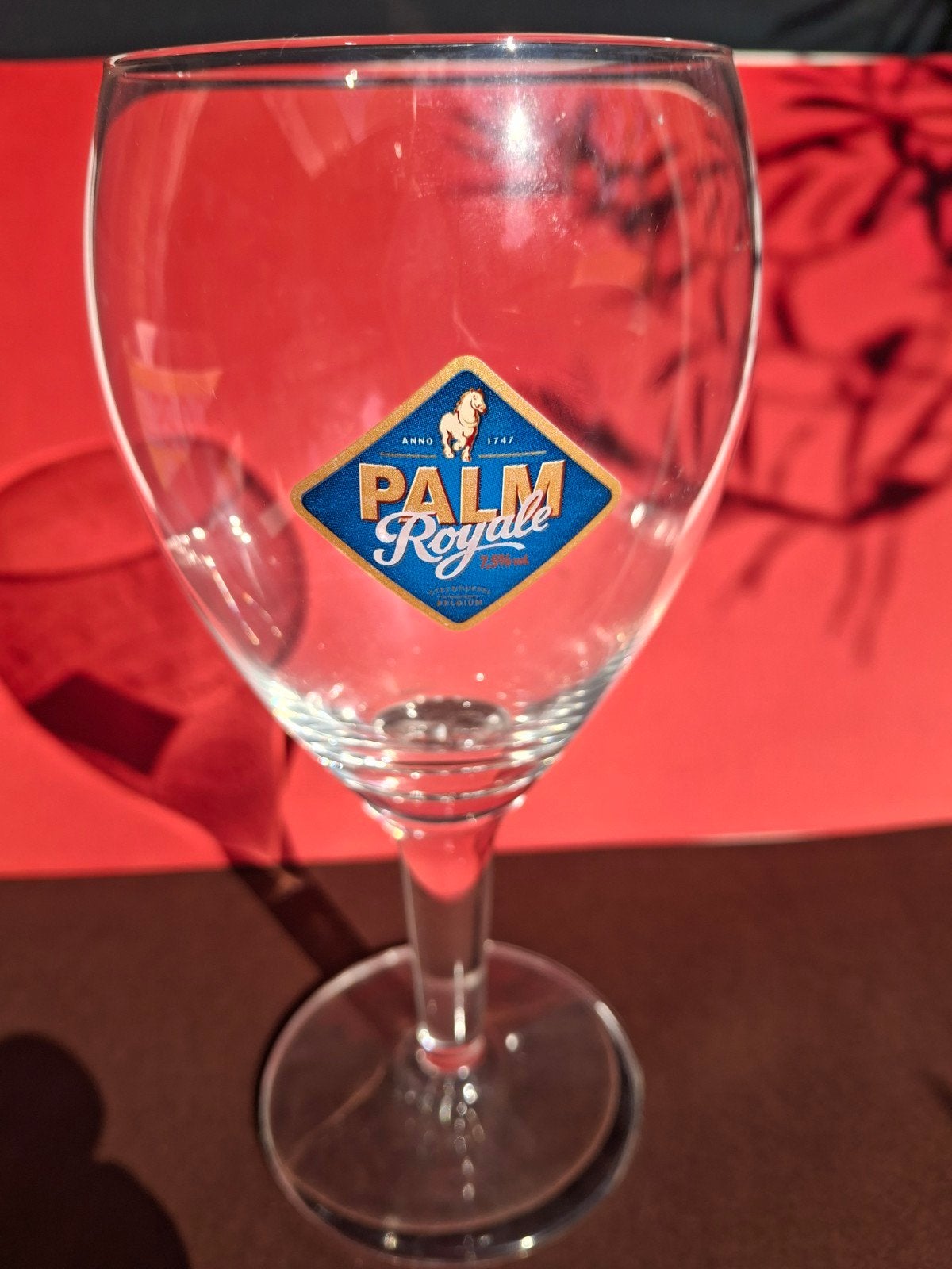 bierglas palm royale, Ophalen of Verzenden, Zo goed als nieuw, Glas of Glazen, Palm