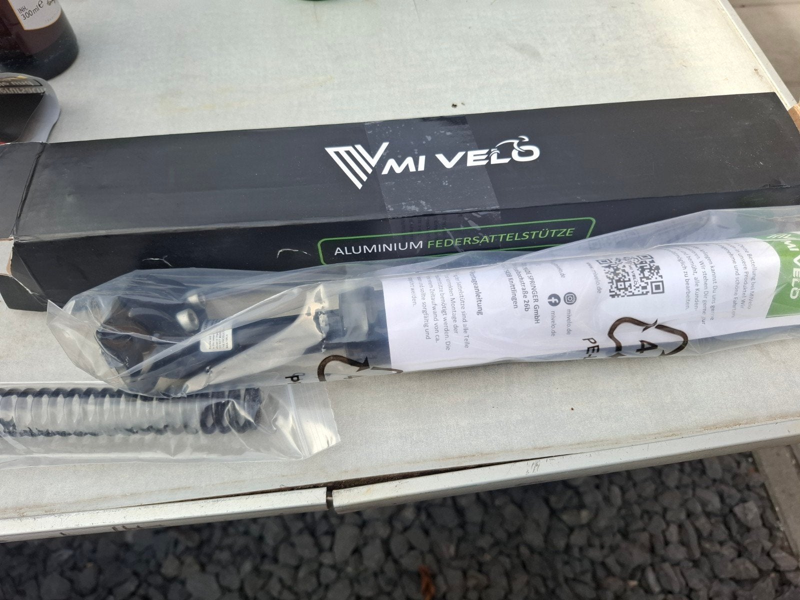 Mi Velo Aluminium Geveerde Zadelpen - Nieuw in doos, Elektrische fiets, Nieuw, Ophalen of Verzenden, Aluminium