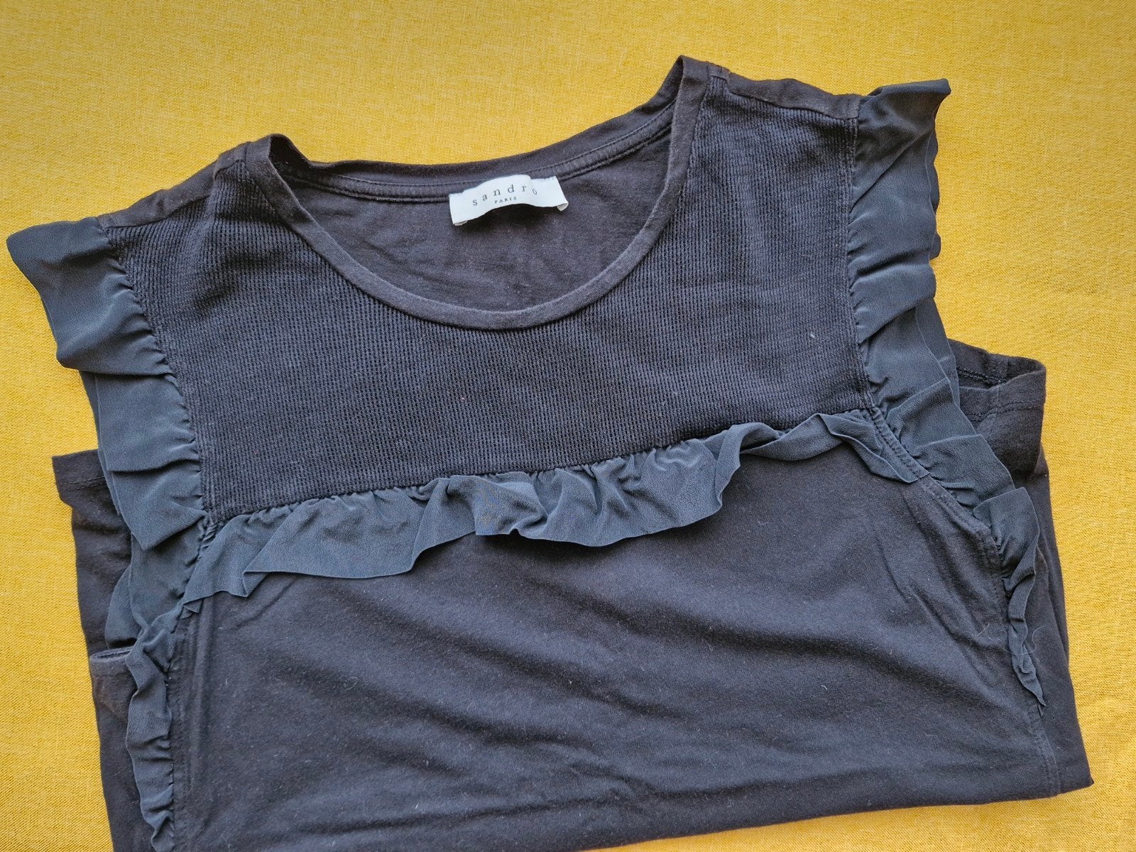 SANDRO zwart, Maat 38/40 (M), Zwart, Zo goed als nieuw, Shirt of Top