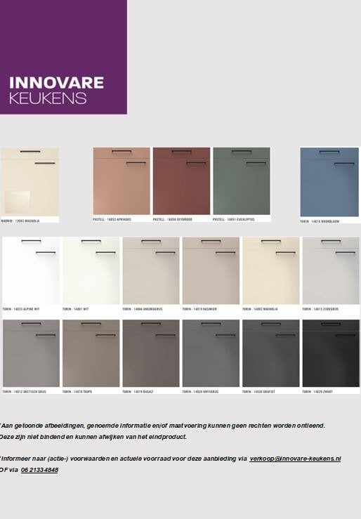 NIEUWE Luxe Q-Line Showroomkeuken ca. 300 cm / INNOVARE, Bruin, Nieuw, Enkelwandige keuken, Kunststof