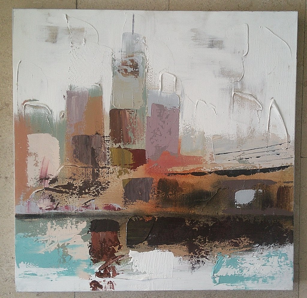Abstraherend - Haven - ca.1990, Ophalen of Verzenden