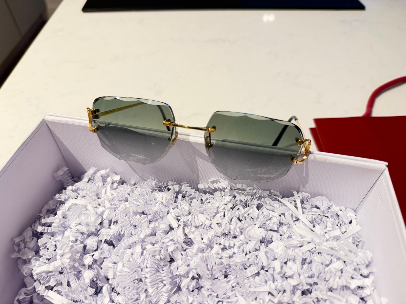 Cartier Zonnebril Diamond Cut Exclusief - Zo goed als nieuw, Ophalen of Verzenden, Zo goed als nieuw, Zonnebril, Overige merken
