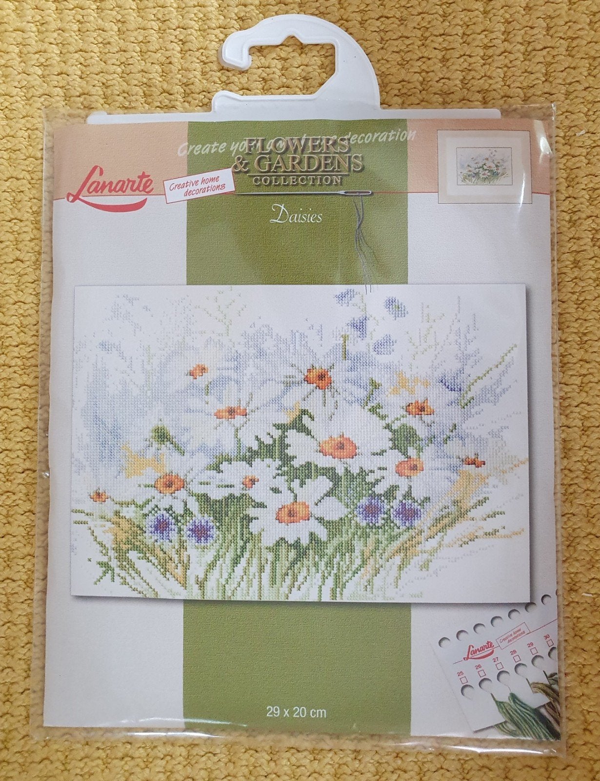 nieuw! lanarte flower & gardens Daisies borduurpakket, Hobby en Vrije tijd, Verzenden, Nieuw, Borduurpakket