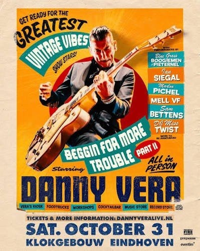 2 kaarten voor Danny Vera 31 oktober, Twee personen, Oktober
