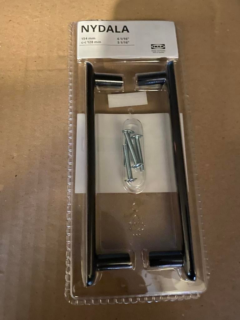 Ikea Nydala handgrepen, zwart, 8st, Overige typen, IKEA, Ophalen of Verzenden, Zo goed als nieuw