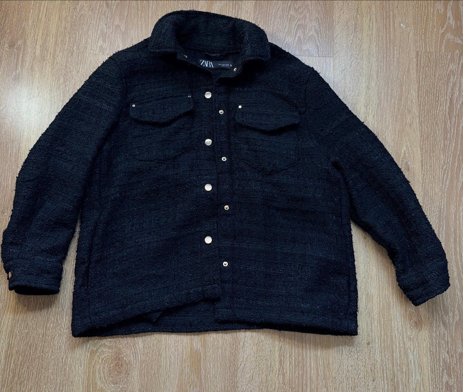 Zara Oversize Jacket - Maat S, Kleding | Dames, Jassen | Winter, Verzenden, Gedragen, Maat 36 (S), Zwart