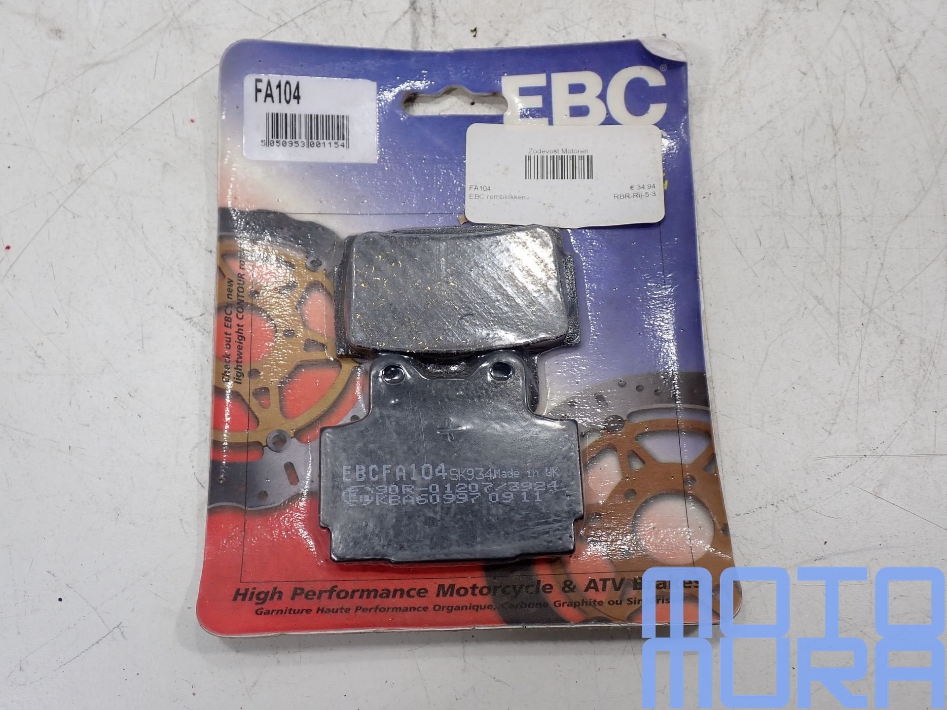 EBC FA104 Remblokken voor Yamaha FZR400, SRX400, XJR400, FZ6, Motoren, -, -, Nieuw, Ophalen of Verzenden