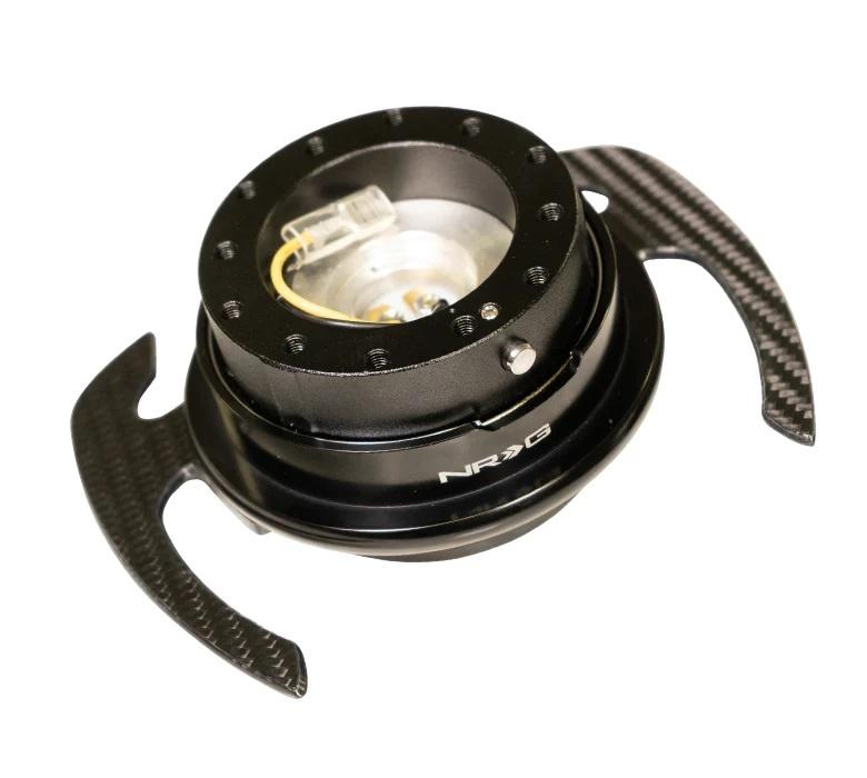 NRG Gen 4.0 Quick release hub Black carbon stuurnaaf snapoff, Auto diversen, Tuning en Styling, Ophalen of Verzenden