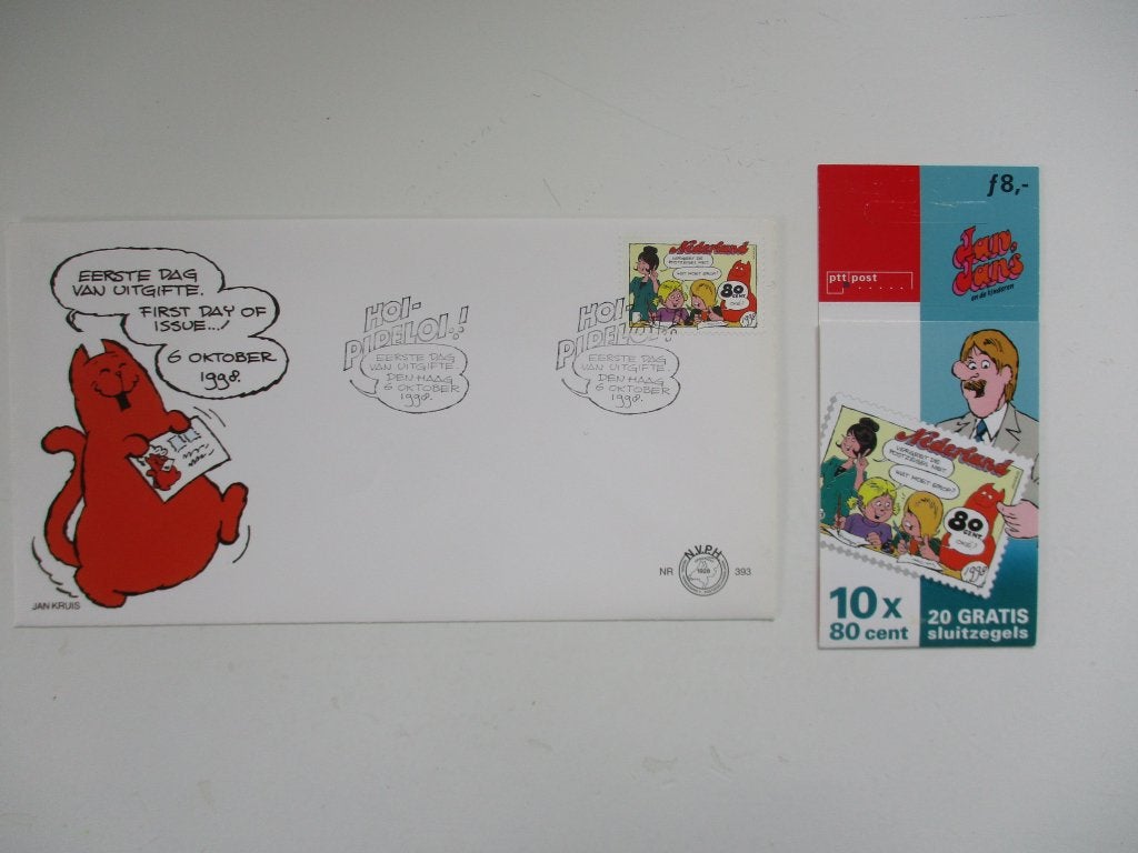 Eerste Dag Envelop Jan Kruis 1998 postzegels + Sluitzegels, Postzegels en Munten, Brieven en Enveloppen | Nederland, Verzenden